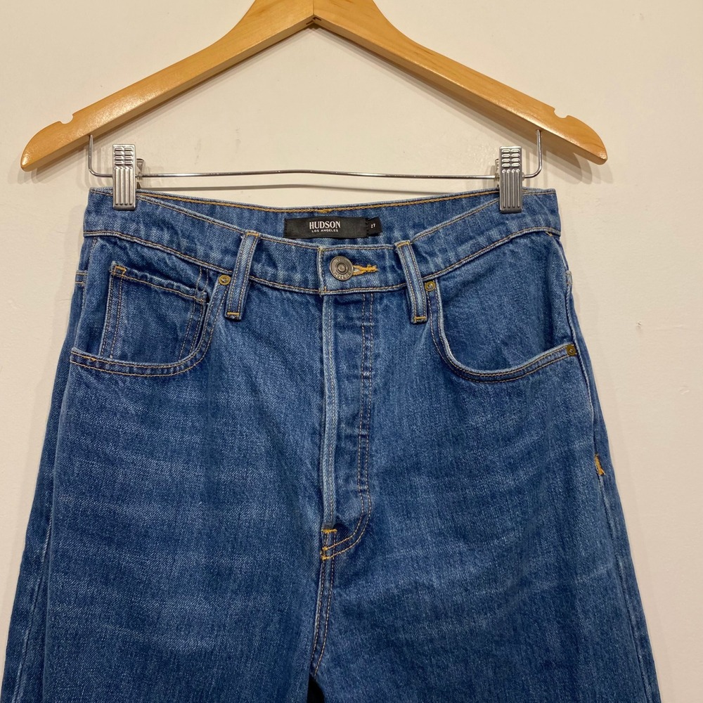 Hudson Nora High Rise Wide Leg 70s Jeans Effortless Relaxed 100% Cotton Size 27 - Picture 3 of 7